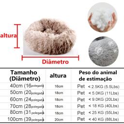 Cama longa super macia do cão do luxuoso, Esteira do gato, Camas grandes do cão, Casa de Labradores, Almofada redonda, Cama morna do animal de estimação do sono, Inverno - Image 6