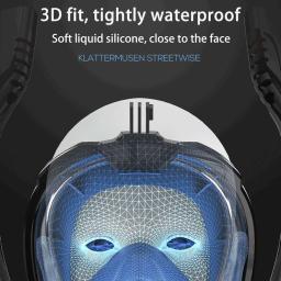 Tubo duplo Silicone Snorkeling Máscara, Full Dry Mergulho Máscara, Adultos Óculos de Natação, Auto-contido, Subaquática Respirável - Image 5