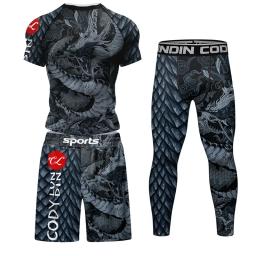 Full Body Compression Boxing Jerseys para homens e mulheres, shorts MMA, camiseta Jiu Jitsu, conjuntos de calças, Rashguard Bjj, ternos de boxe, roupas Rash Guard - Image 3