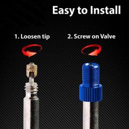 Adaptador de válvula Presta converte Presta para Schrader francês/Reino Unido para os EUA - inflar pneus usando bomba padrão ou compressor de ar - Image 4