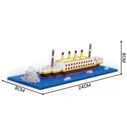 Titanic Micro Mini Kit De Construção De Tijolos Modelo 3D Conjunto De Brinquedos, Decoração De Casa Única, Presente Perfeito Para Amigos Que Amam Modelos Históricos - Image 6