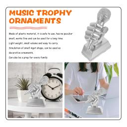 Troféu microfone prêmio cantando festa favores música prêmios decoração troféus ouro casa discurso acessório crianças karaoke pequena dança - Image 6