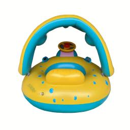 Anel de natação infantil de pvc com guarda-sol, brinquedo aquático inflável, flutuador de piscina, 1 peça - Image 6