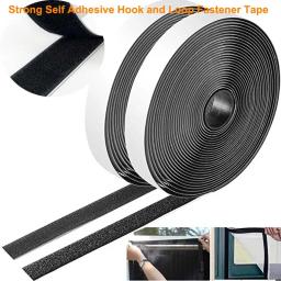 Tiras adesivas do gancho e do laço, fita do prendedor, etiqueta de nylon, fita mágica com colagem, acessórios de DIY, 16mm, 20mm, 25mm, 30mm, 50mm, 100mm, 5m - Image 1