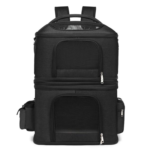 Mochila Transportadora Gato de Dupla Camada: Confortável, Respirável e Durável para Viagens