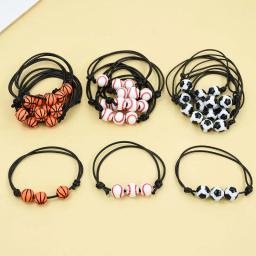 Basketball Beads Charm Bracelets, Futebol, Beisebol, Sports Theme Party Gift, Fãs, Pulseira periférica, Birthday Party Decor, 5 pcs, 10pcs - Image 4