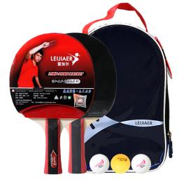 Conjunto De Raquete De Treinamento De Tênis De Mesa, Punho Longo 2Pcs, 3 Bolas De Ping Pong - Image 1