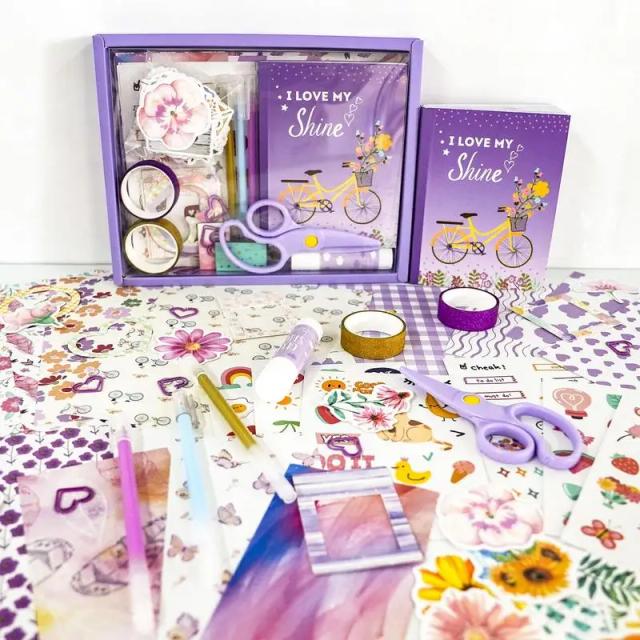 Conjunto Criativo de Scrapbook para Meninas: Diário DIY Engraçado e Brinquedos Artesanais para Presentes de Aniversário Teen Girl