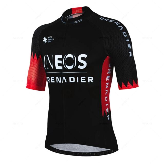 Ineos 2025 Conjunto Ciclismo Masculino Manga Curta Verão Azul