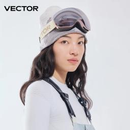 VECTOR OTG Esqui Snowboard Óculos Mulheres Homens Esqui Óculos UV 400 Óculos de Proteção de Neve Adulto Espelho Esférico Duplo Magnético - Image 3