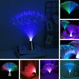 Lâmpada LED de fibra óptica multicolorida, luz do céu estrelado, luz luminosa de mesa, decoração criativa do feriado para bar e café - Image 5