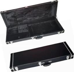 Estojo rígido para guitarra elétrica, rígido de madeira retangular para guitarras tl st, tipo sg com almofada de travamento - Image 1