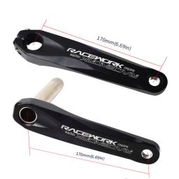 Racework manivela liga de alumínio oco integrado 170mm 175mm 32 34 36 38t roda dentada com suporte inferior mountain bike pedaleira - Image 2