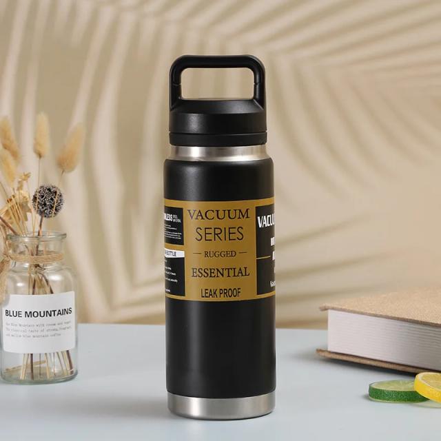 Garrafa Térmica de Aço Inoxidável 304 com Alça para Montanhismo e Esportes ao Ar Livre