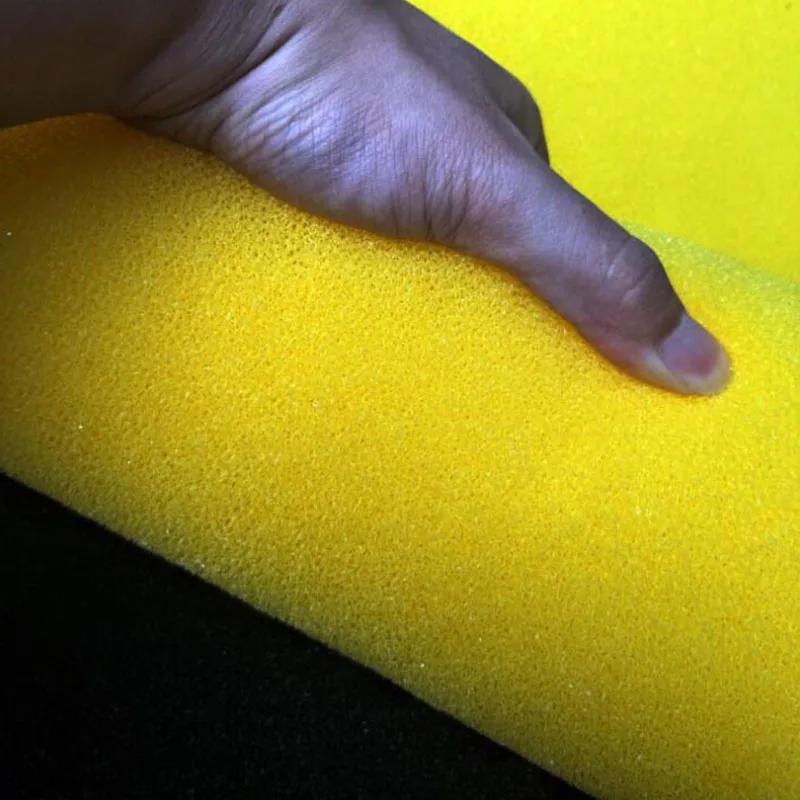 Espuma de filtragem para aquário, preto, azul, amarelo, 50cm x 50cm x 2cm, filtro bioquímico para tanque de peixes, almofada de esponja - Image 1