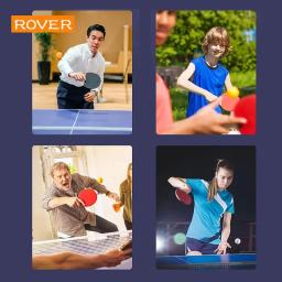 4 estrelas raquete de tênis de mesa com lâmina de borracha para crianças, conjunto de borracha ping pong, boa qualidade - Image 5