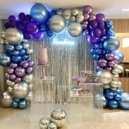 Kit de guirlanda de balão com tons azuis, 110 peças, pacote de tamanhos diferentes para guirlanda ou arco de balão como decorações de festa de aniversário - Image 5