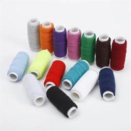 Linhas elásticas coloridas para máquinas de costura, linha de bordar, costura manual, artesanato de roscas, acessórios DIY, 1 rolo - Image 2