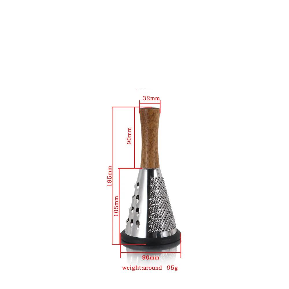Jaswehome Ralador de aço inoxidável portátil manual, Triturador antiderrapante de múltiplos propósitos, Cone Vegetable Shred, 3 lados - Image 1