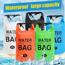 Bolsa seca à prova d'água de 2 litros, armazenamento de natação, caiaque, rio, caminhadas, flutuador, vela, canoa, mergulho, mochila de compressão - Image 3