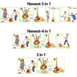 Salto musical brinquedos esportivos jogar anel jogo brinquedo e lançador de foguetes para crianças joaninha multifuncional ao ar livre máquina presentes - Image 6