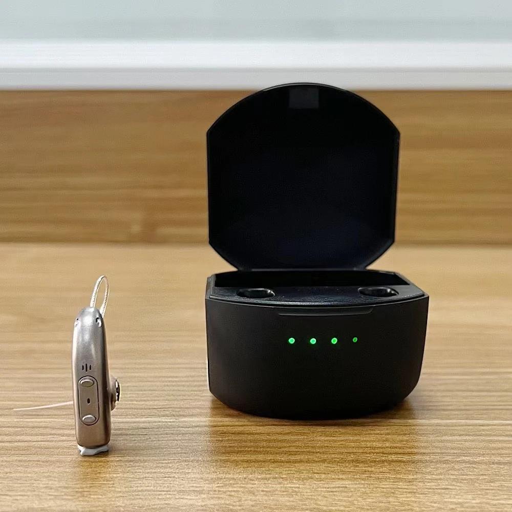 IncenSonic Aparelhos auditivos OTC auto-ajustáveis, perda auditiva leve a moderada, aparelho auditivo Bluetooth com suporte de ruído de ajuste invisível - Image 1
