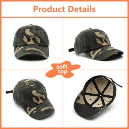 Boné de beisebol personalizado camuflagem, bordado, chapéu de sol DIY, chapéus de esportes ao ar livre, chapéu adulto, atacado - Image 2