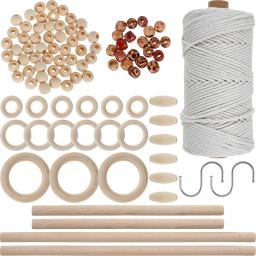 Macramé Kit para Iniciantes Corda De Algodão Natural Macramé Wall Hanging Kit Macramé Completo Fazendo Kit Suprimentos DIY Macramé - Image 1