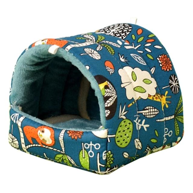 Cama Aconchegante para Animais de Estimação com Estampa Fofa e Refúgio Quente para Furões e Pequenos Animais