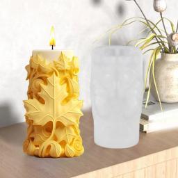 Silicone resina epóxi Natal vela molde, alívio de veados, cilíndrico gesso, Desktop ornamentos, DIY decoração - Image 6