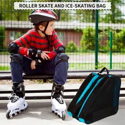 1/2 pçs portátil patins saco de patinação no gelo grande respirável crianças patins inline saco de armazenamento patins sapatos de patinação saco - Image 6
