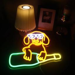 Bassê Neon Sign Para Jogos de Quarto Infantil, Animais De Estimação, Decoração em Bar, Cachorros Amantes, Presentes de Natal e Aniversário - Image 2