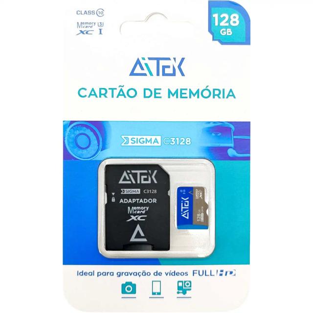 Cartão Micro SD 128GB Alta Velocidade 80MB/s Resistente