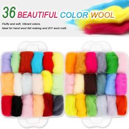 Agulha Felting Starter Kit com Ferramentas e Caixa de Armazenamento, DIY Craft Set, 36 Cores, Lã Roving, 109Pcs - Image 6