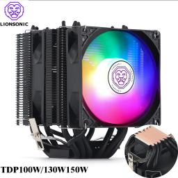 6 Heat Pipes CPU Cooler 4 Pin PWM RGB PC Quiet Intel LGA 1700 2011 2011-3 1200 1150 1151 X79 X99 E5 AMD AM3 AM4 CPU Cooling Fan - Image 1