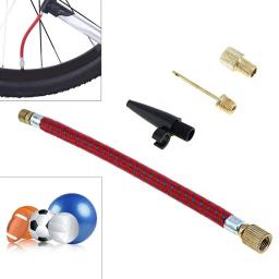 Cobre Inflator Pump Nozzle Kit, Presta Schrader Valve Adapter Tube, Bicicleta Válvula Adaptadores para Estrada e MTB, 1Set - Image 1