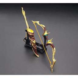 18cm Arco de Metal e Flecha Guerreiros da Dinastia Huang Zhong Antiga Arma Fria Chinesa Brinquedos Mange Anime Jogo Ornamento periférico Dropshipping Venda Quente Atacado Presentes Novo Presente de Chegada Frete Grátis - Image 6