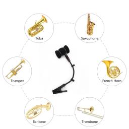 Clipe de suporte universal de microfone condensador de instrumento para instrumento de vento de clarinete de saxofone, suporte de montagem de choque mini durável - Image 6