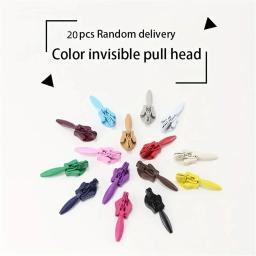 Cores sortidas Nylon Zipper Puxa, Slider invisível, Acessórios de vestido, Reparação de roupas DIY, Entrega aleatória, 3 #, 20pcs - Image 3