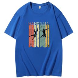 Camiseta grande de handebol para jogadores, dizendo handebol, camisetas retrô, streetwear, camisetas de algodão, roupas masculinas oversize, verão - Image 3