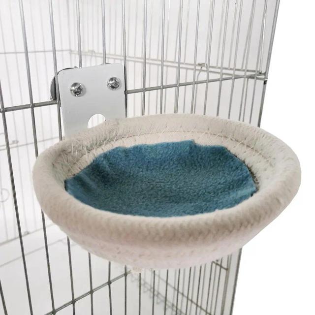 Cama de Ninho Artesanal para Papagaios e Calopsitas: Cabana de Reprodução Multifuncional e Aconchegante para Inverno