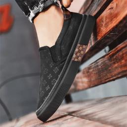 Tênis respirável macio masculino, tênis de caminhada casual, sapatos simples para esportes ao ar livre masculino, estampa de verão, slip-on, 39-44 - Image 4
