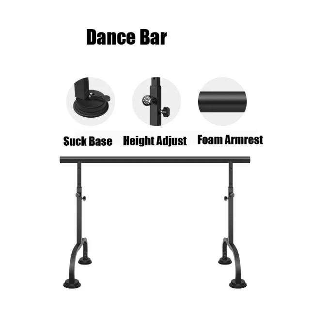 Barra de Dança Ajustável de 4m com Base Ampliada e Estrutura de Aço Reforçada para Estúdios de Ballet