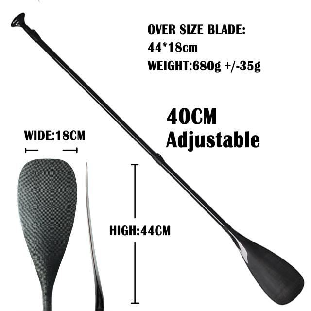 Paddle Ajustável de Fibra de Carbono para SUP com Bolsa Grátis - Ideal para Surf e Pranchas Infláveis, 3 Peças