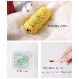 Algodão Macramé Cordão Corda, Bohemia Wedding Crafts, DIY Twine Thread String, Costura artesanal, Casa Hangings, Party Decor, 1mm, 10m - Image 4