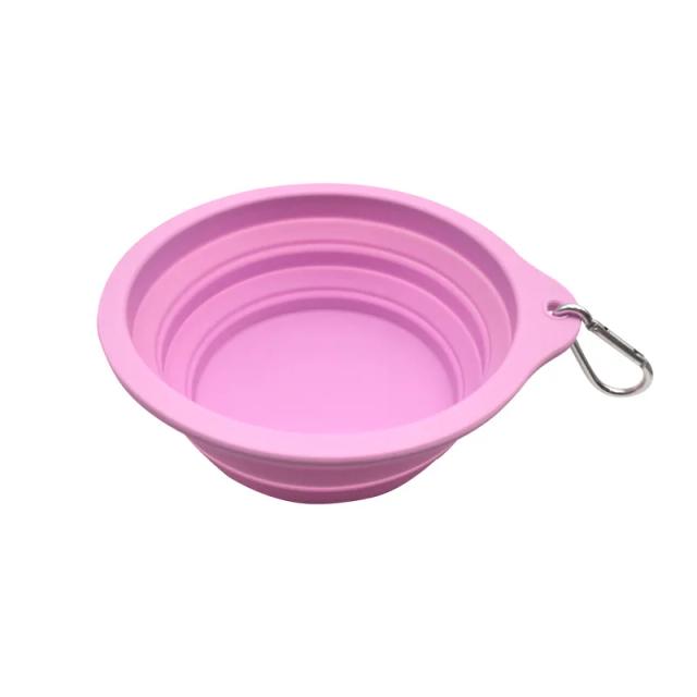 Tigela Dobrável de Silicone para Animais de Estimação - Ideal para Alimentos e Água, 650ml e 350ml