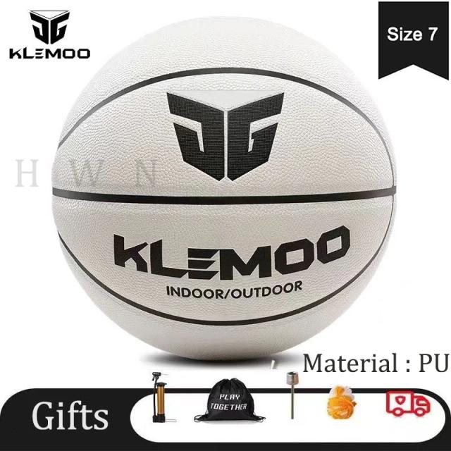 Bola de Basquete KLEMOO Tamanho 7 para Treinamento em Ambientes Internos e Externos, Alta Qualidade em PU, Ideal para Esportes Padrão