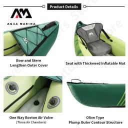 AQUA MARINA RIPPLE 3 Pessoas Caiaque, Família Estilo, Lazer Esportes, canoagem, Água Viagens, Pesca, barco inflável, 370x85cm - Image 3