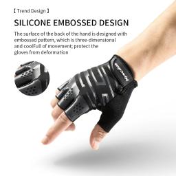 Luvas de Ciclismo Meio-Dedo, Silicone Líquido, Absorvente de Choque, Respirável, Esportes, Bicicleta, Fitness, 2023 - Image 2