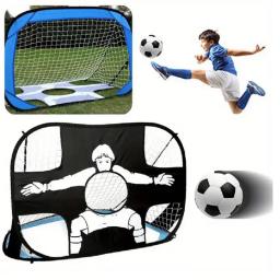 Objetivo de futebol de nylon dobrável para crianças e adultos, rede de futebol para playground, quintal, treinamento interno e externo - Image 2